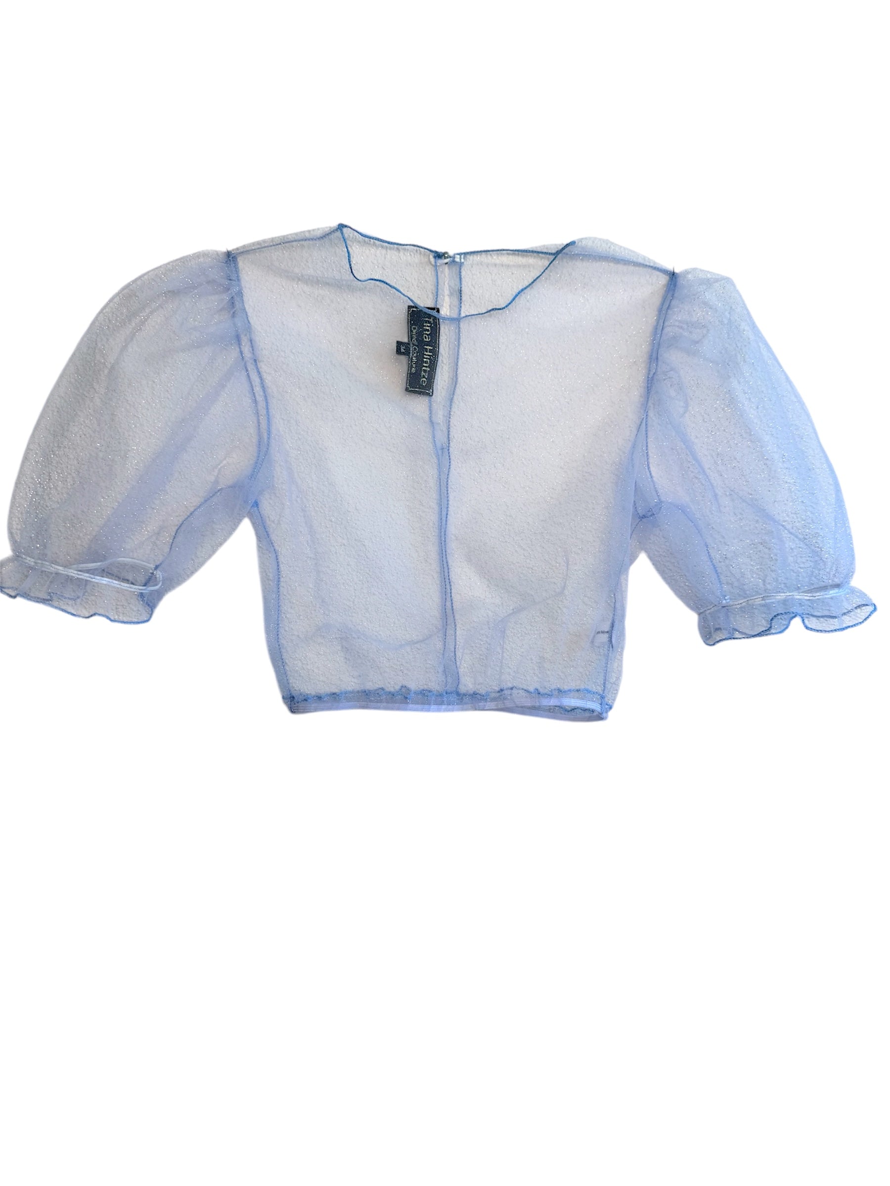 Bluse Jessi Hellbau Glitzer